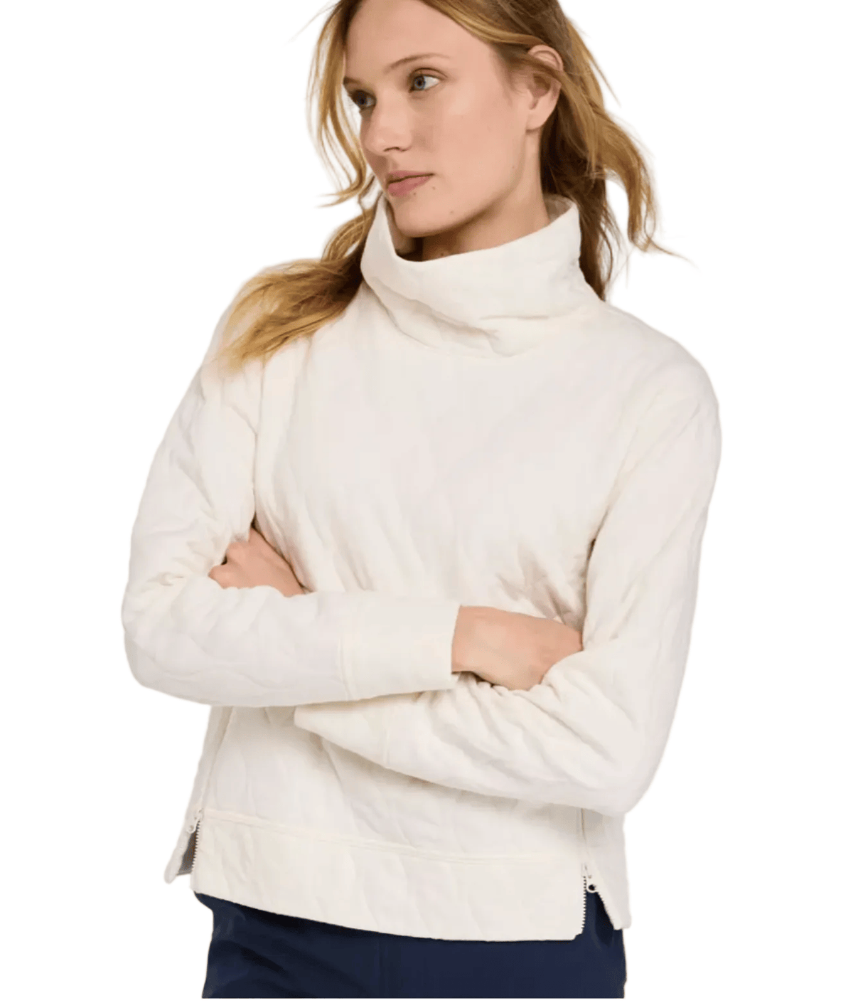 L.L. Bean Women’s Apparel > Fleece & Midlayers L.L. Bean Venturesoft Quilted Funnelneck Pullover Women'S Regular Bone
