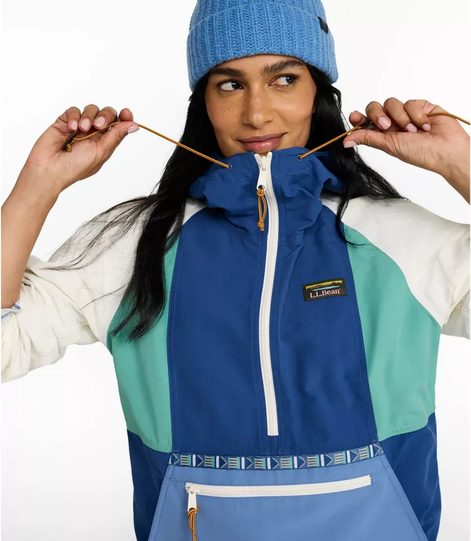L.L. Bean Women’s Apparel > Outerwear L.L. Bean Women's Mountain Classic Anorak Multi Color Regular Deep Blue/Deep Lake
