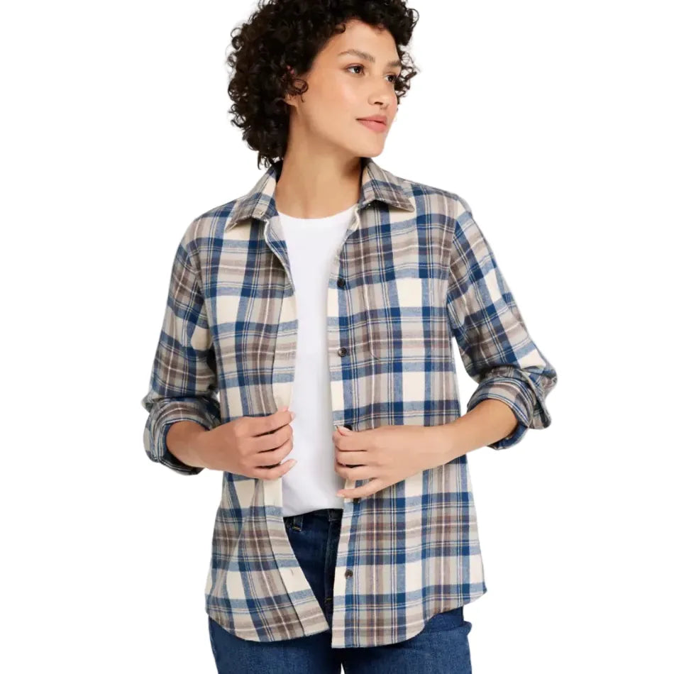 L.L. Bean Women’s Apparel > Tops L.L. Bean Women's Scotch Plaid Shirt Regular Indigo Tartan