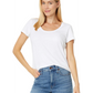L.L. Bean Women's Apparel > Tops L.L. Bean Women's Soft Stretch Supima Tee Scoopneck Short Sleeve White
