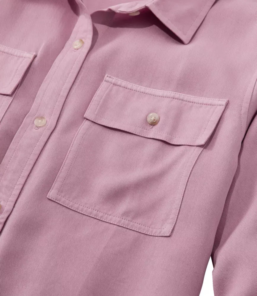 L.L. Bean Women's Apparel > Tops L.L. Bean Women's Soft Washed Tencel Utility Shirt Pink Sandstone