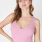 NIKIBIKI 181 2185 Peony Pink Nikibiki Women's Plunge V-Neck Crop Top NS7829