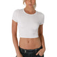 NIKIBIKI 181 NIKIBIKI Sheered SS Crop Top NS8334