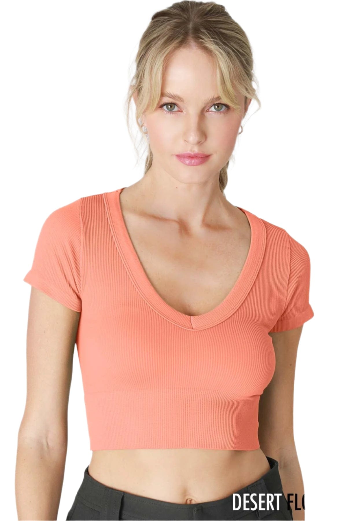 Nikibiki 181 Nikibiki V Neck Crop Tee NS8268