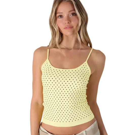 NIKIBIKI Women's Apparel > Tops NIkiBiki Women's Black Polka Dot Strap Cami