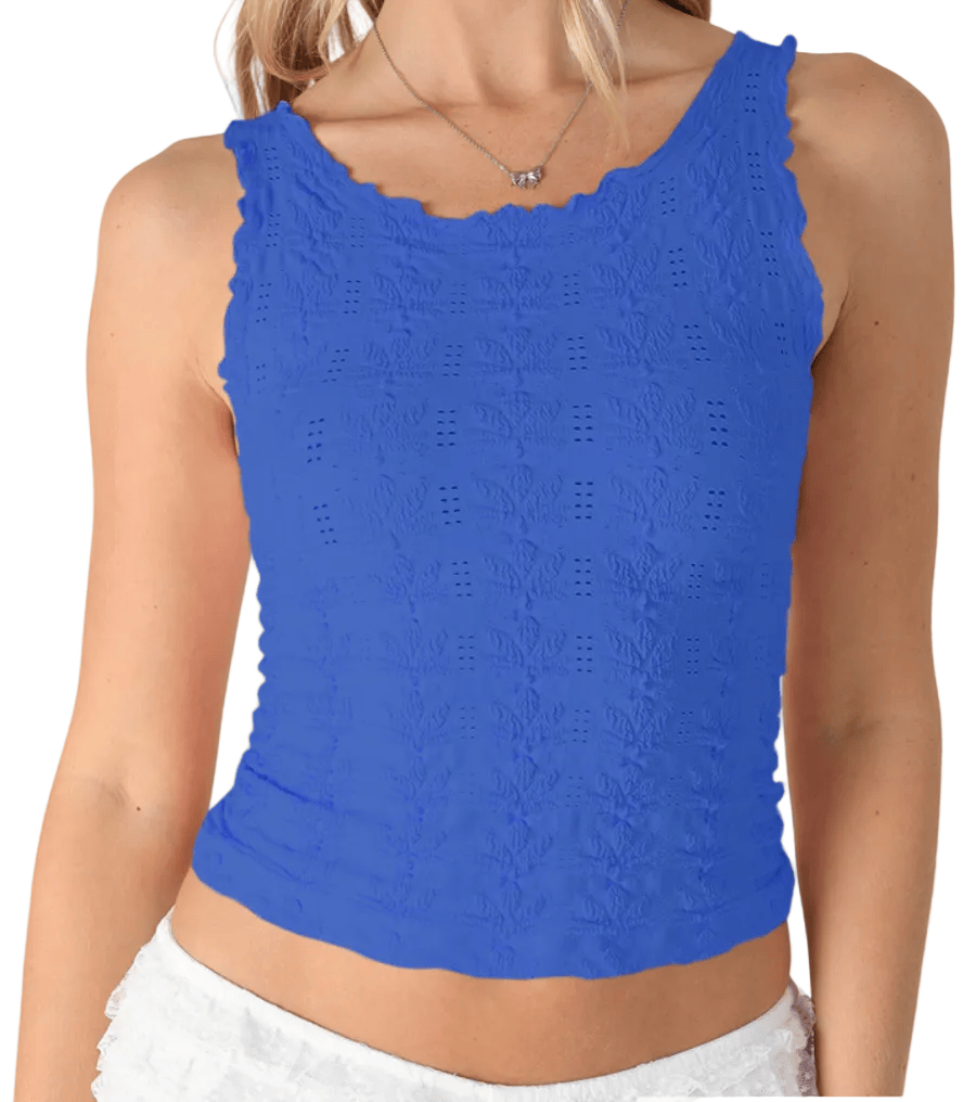 NIKIBIKI Women's Apparel > Tops Royal Blue NIkiBiki Women's Floral Edge Top