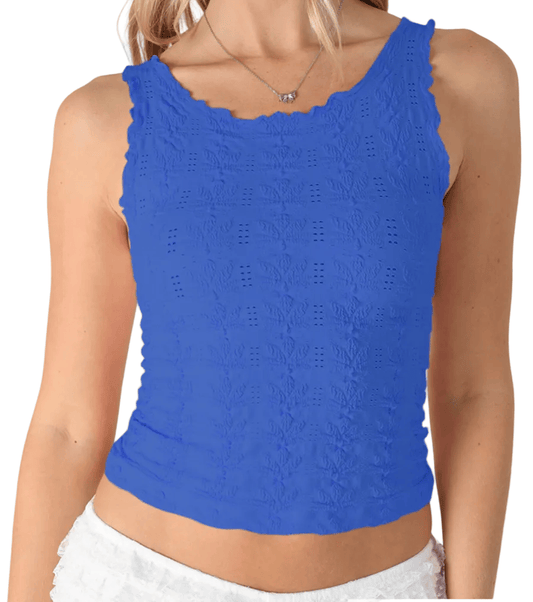 NIKIBIKI Women's Apparel > Tops Royal Blue NIkiBiki Women's Floral Edge Top
