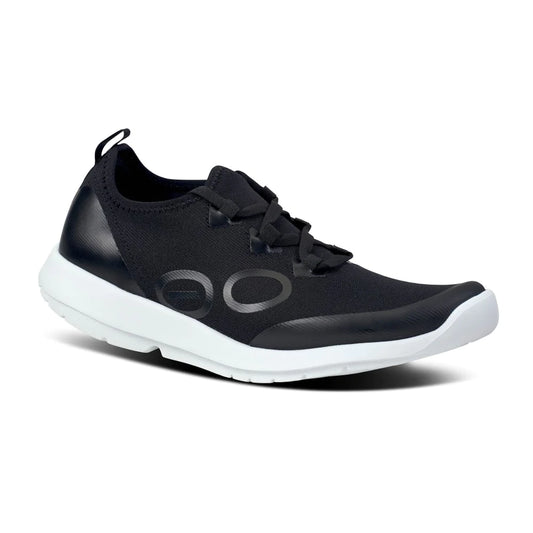 OOFOS Women's OOmg Sport Lace White Black
