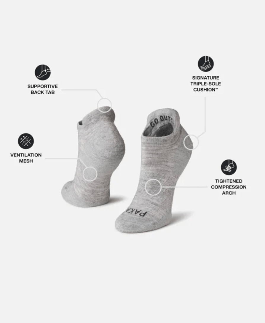 Paka Accessories > Socks Paka Essential Ankle Socks Light Grey