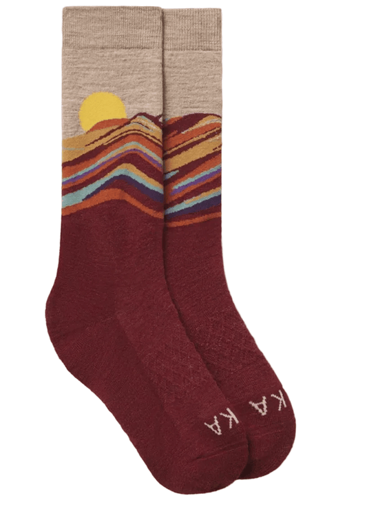 Paka Accessories > Socks Paka Essential Rainbow Mountain Crew Socks Clay