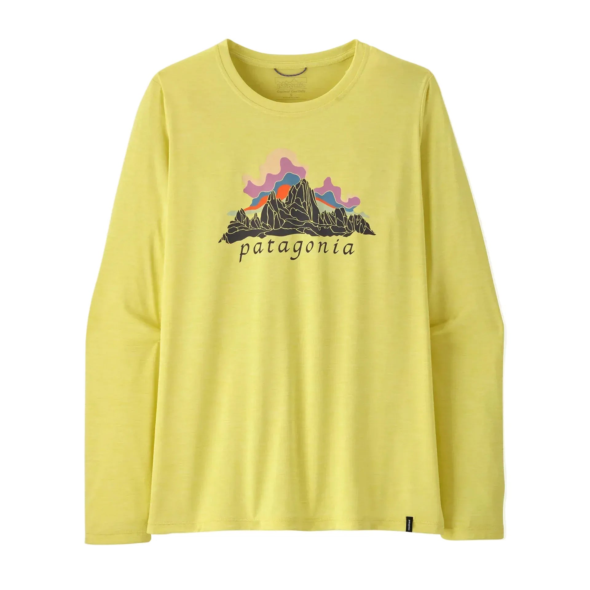 Patagonia 181 Patagonia Women's Long Sleeve Capilene® Cool Daily Shirt - Fitz Roy Nimbus Lemon Zest