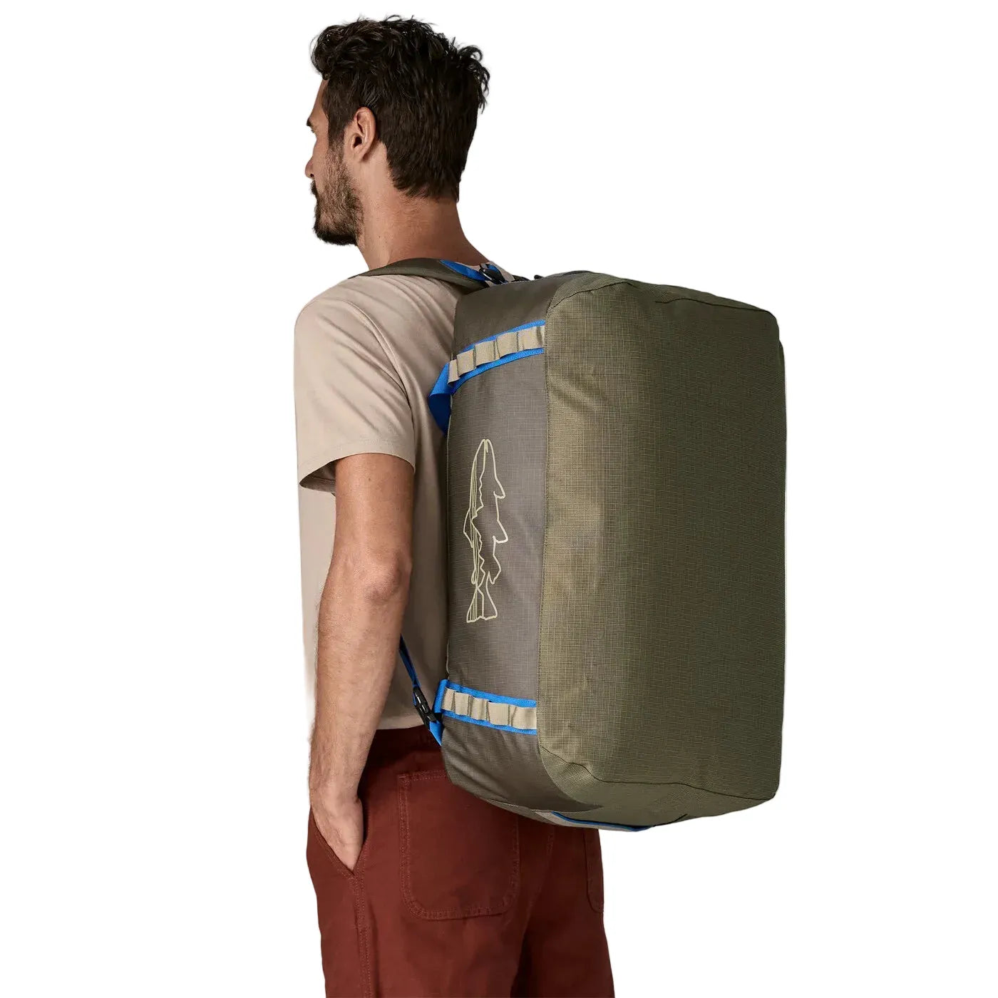 Patagonia Accessories > Bags ALL / Basin Green W/Fitz Trout Patagonia Black Hole Duffel 55L Basin Green W/Fitz Trout