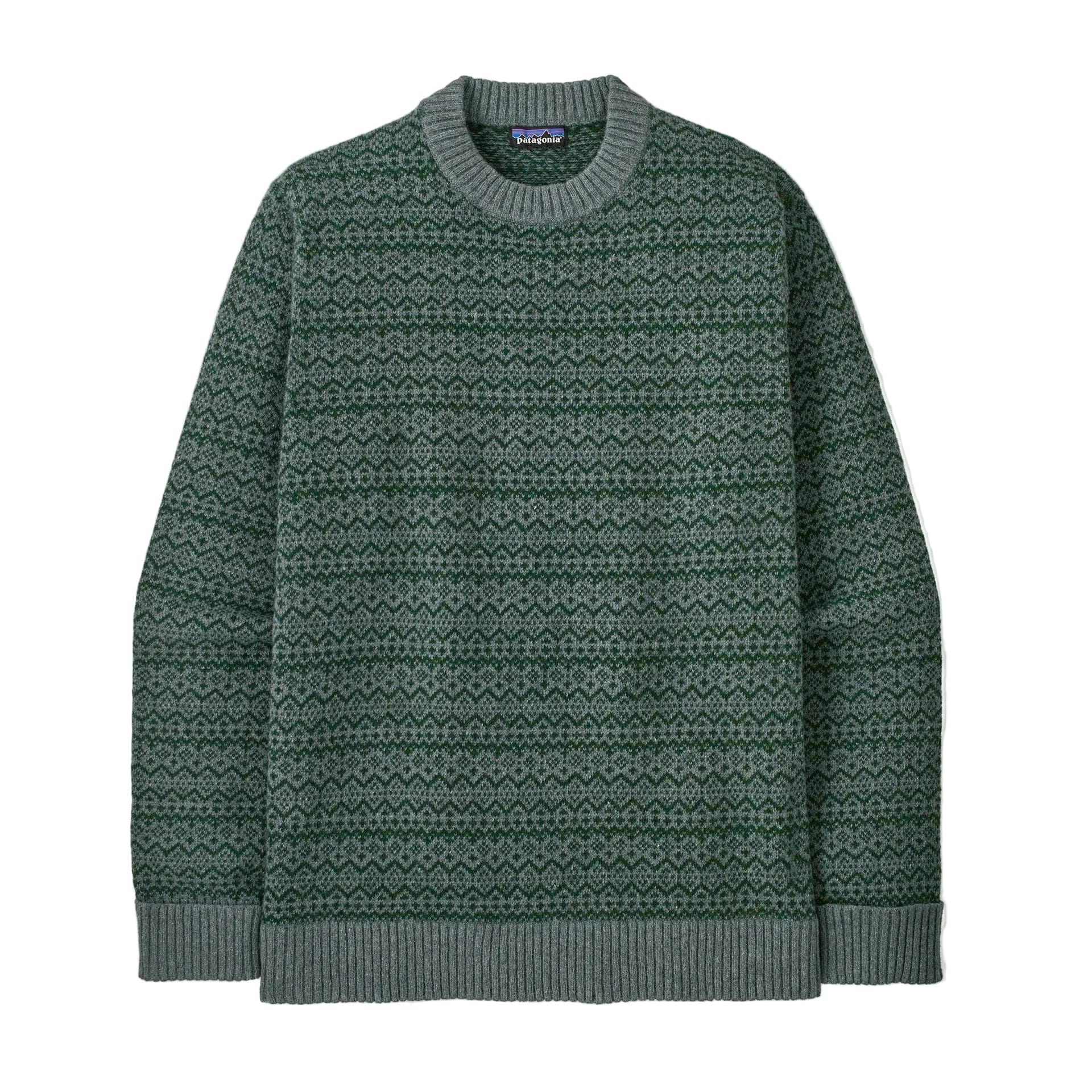 Patagonia Men's Apparel > Sweaters Patagonia Men's Recycled Wool-Blend Sweater Snow Squail: Blue Sage