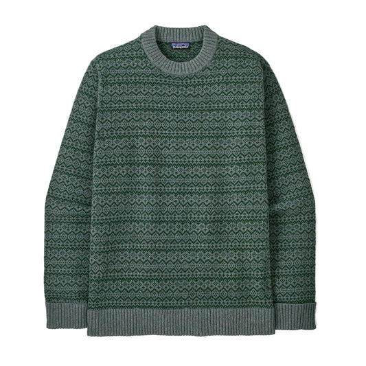 Patagonia Men's Apparel > Sweaters Patagonia Men's Recycled Wool-Blend Sweater Snow Squail: Blue Sage