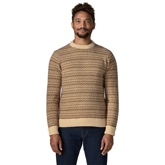 Patagonia Men's Apparel > Sweaters Patagonia Men's Recycled Wool-Blend Sweater Snow Squail: Natural