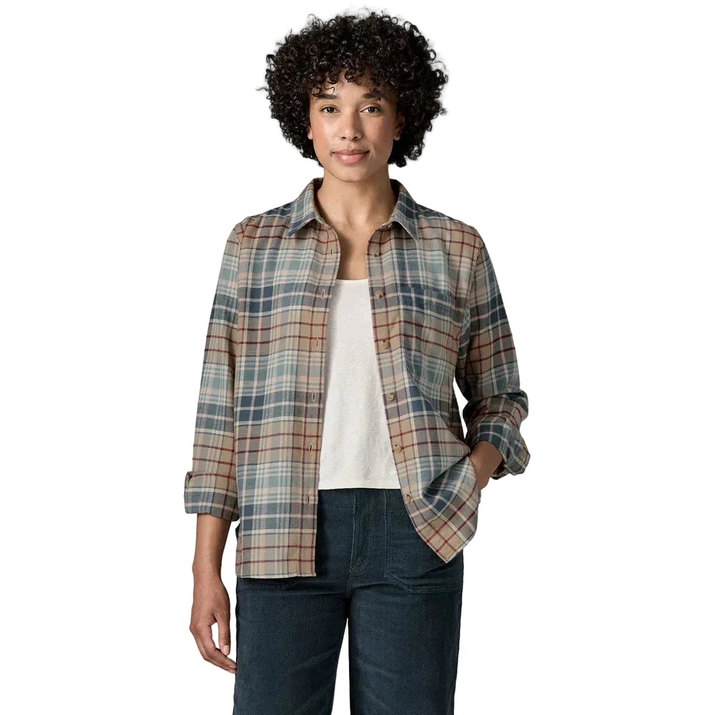 Patagonia Men’s Apparel > Wovens & Flannels Patagonia Women's Lightweight Fjord Flannel Shirt Depth: Blue Sage
