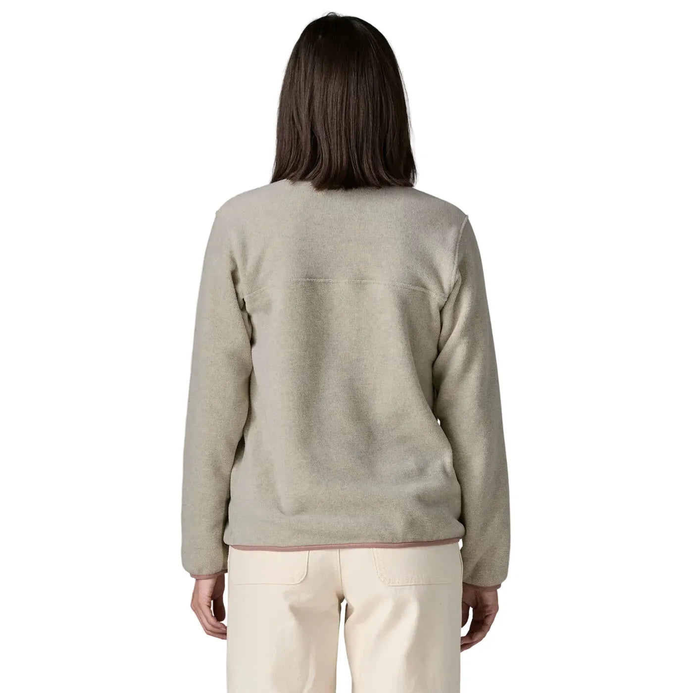 Patagonia Women's Apparel > Fleece & Midlayers Patagonia Women's Lw Synch Snap-T P/O Oatmeal Heather W/Moonrise Taupe