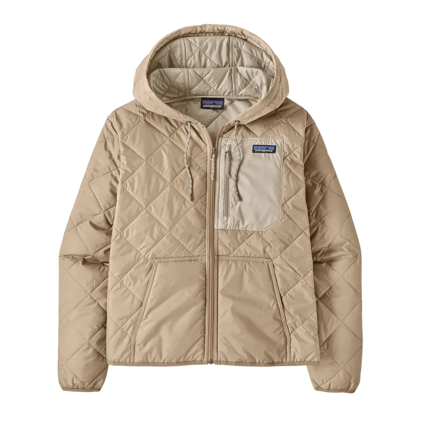 Patagonia Women's Apparel > Outerwear Patagonia Women's Diamond Quilted Bomber Hoody Oar Tan