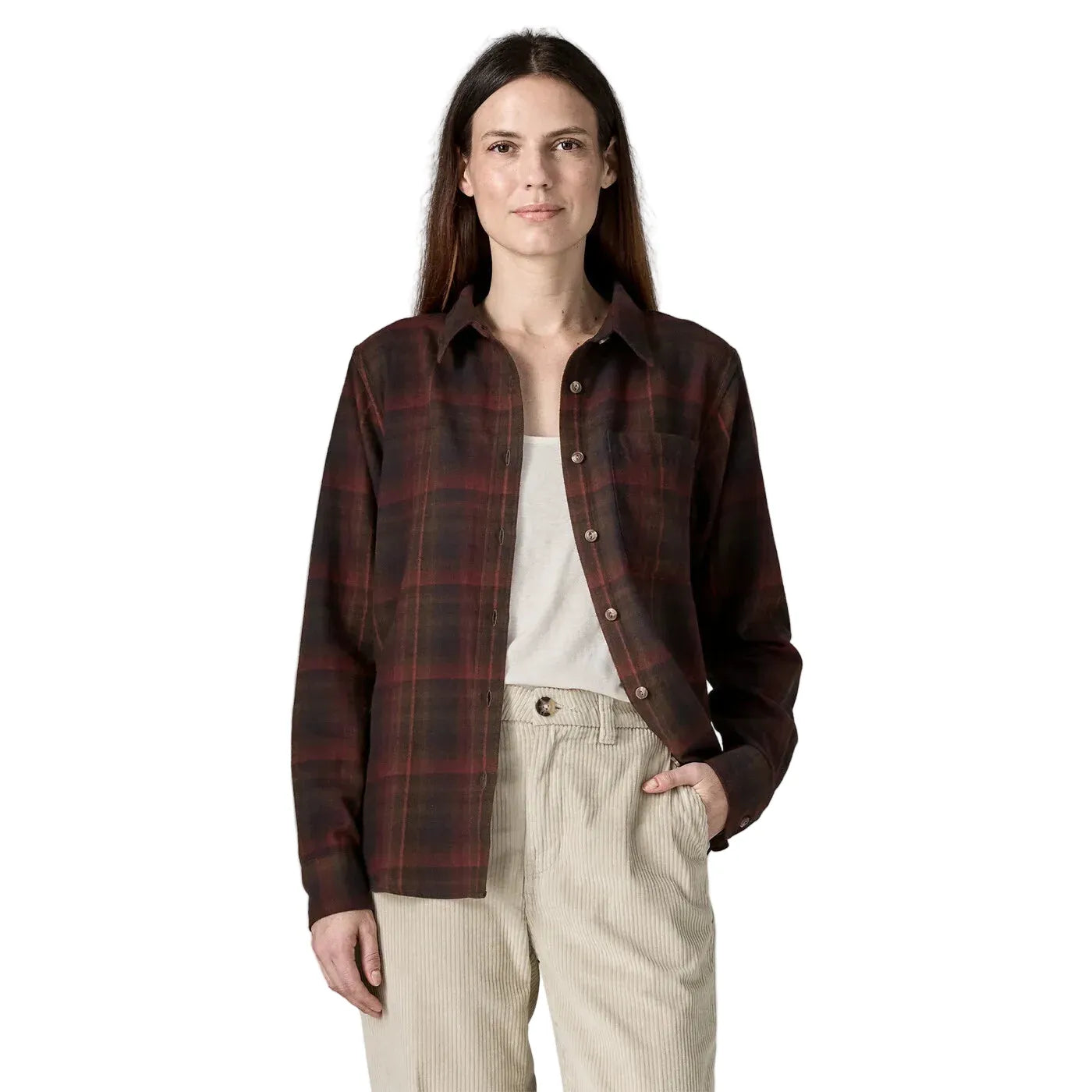 Patagonia Women's Apparel > Tops Patagonia Women's Lightweight Fjord Flannel Shirt Ice Fall: Berry Fig