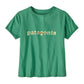 Patagonia Women's '73 Text Logo Organic Ringer Tee Heartleaf Green