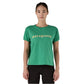 Patagonia Women's '73 Text Logo Organic Ringer Tee Heartleaf Green