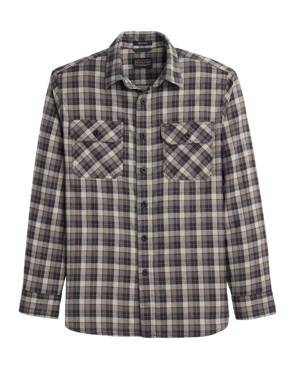 Pendleton 502 Pendleton Men's Burnside Flannel Shirt Grey Multi Plaid