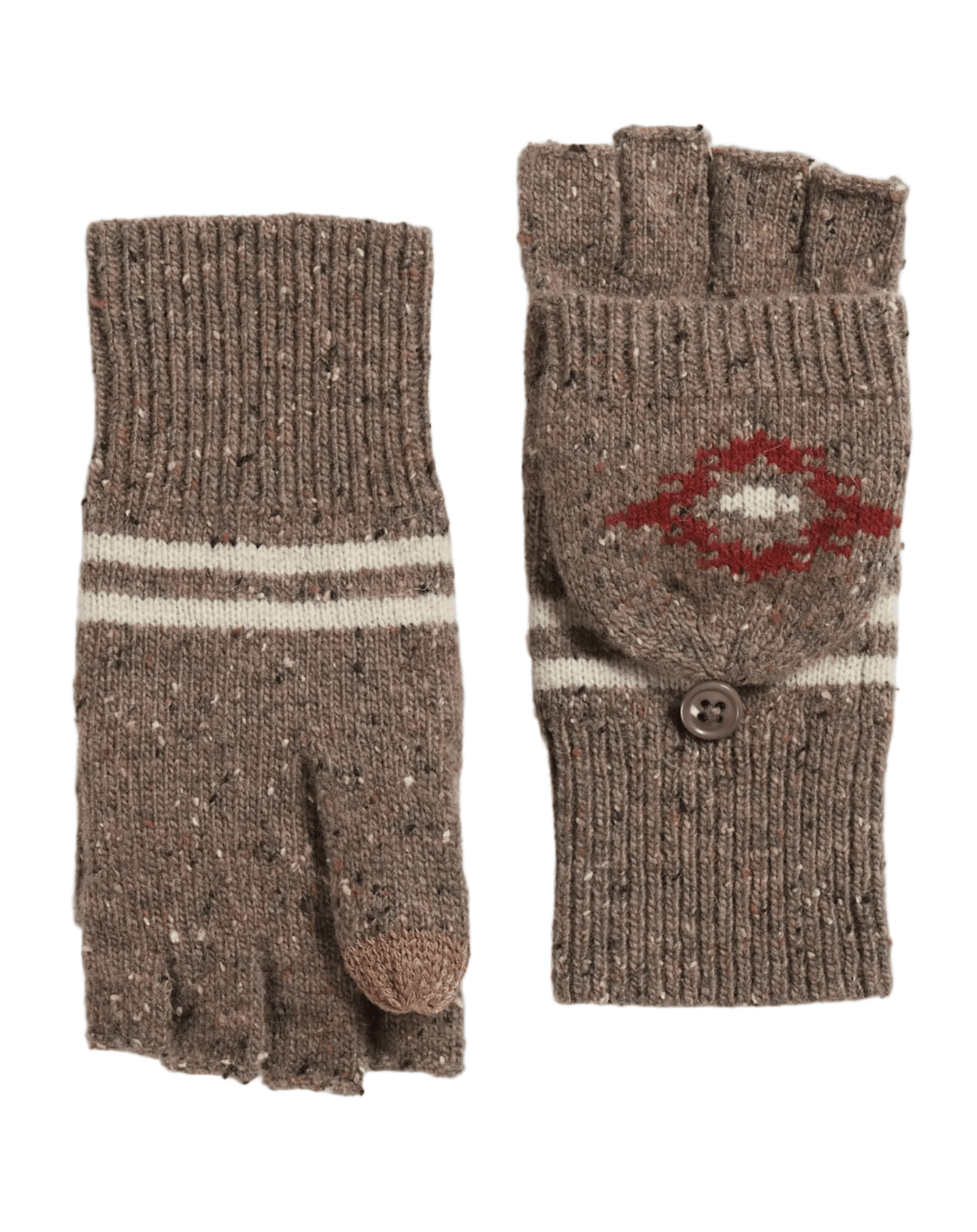 Pendleton Accessories > Other L/XL / Bison Brown Pendleton Lambswool Convertible Mittens Bison Brown