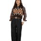 Pendleton Women's Apparel > Sweaters Pendleton Shetland Collection Graphic Vest Chocolate Multi