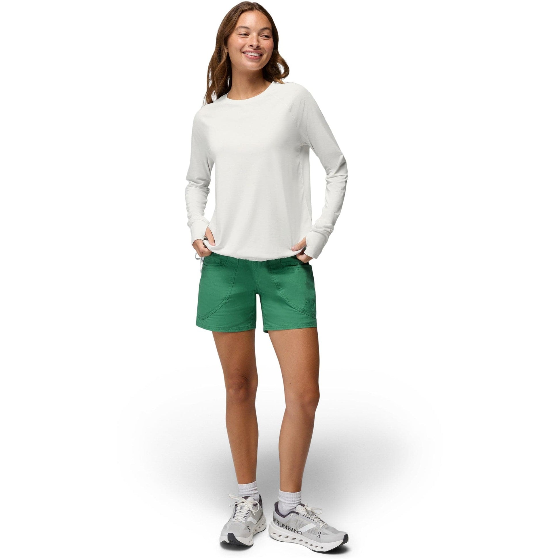 prAna 181 prAna Women's Eileen Cinch Long Sleeve Top Soft White