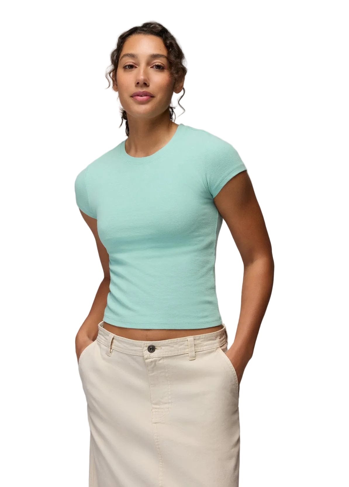 prAna 181 prAna Women's Lotus Short Sleeve Tee Sea Glass