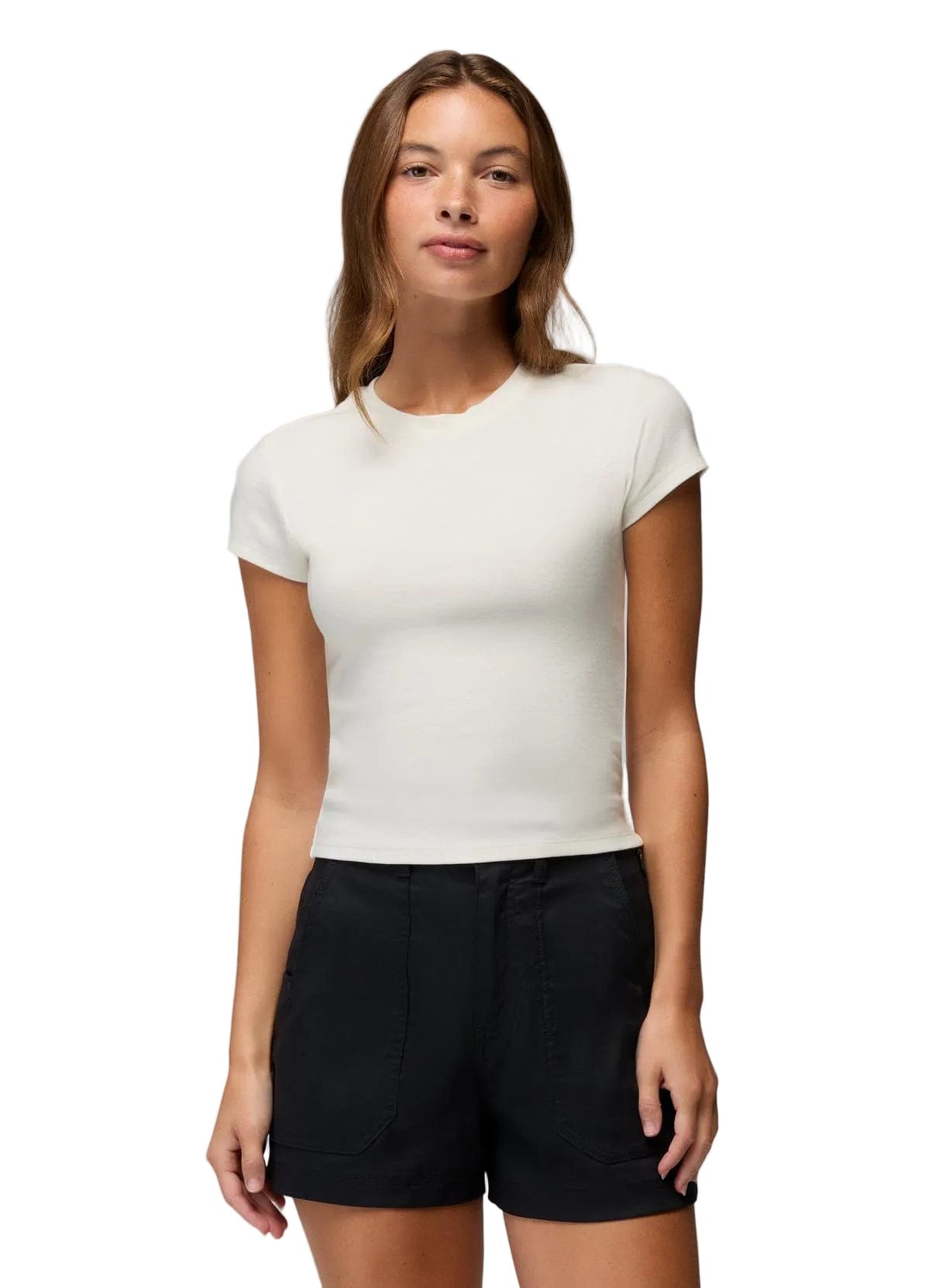 prAna 181 prAna Women's Lotus Short Sleeve Tee Soft White