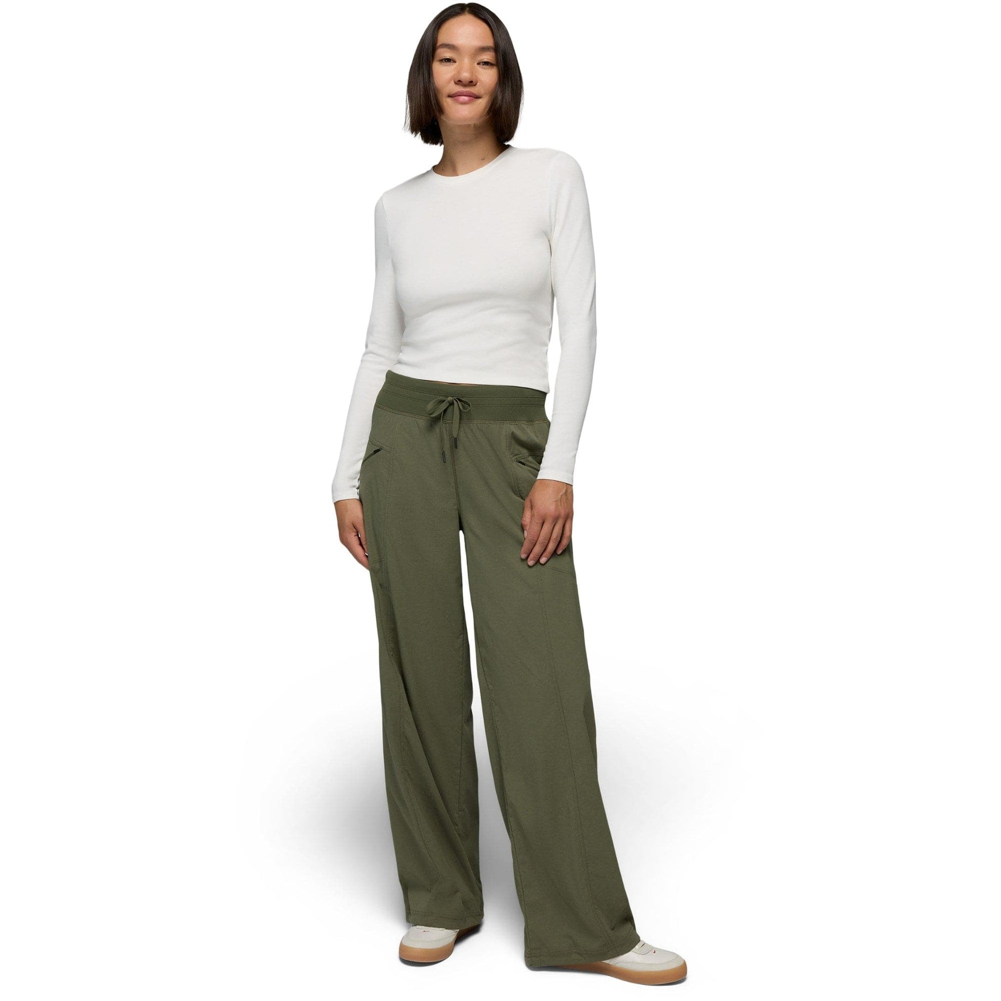prAna 185 prAna Women's Koen Wide Leg Pant Cargo Green