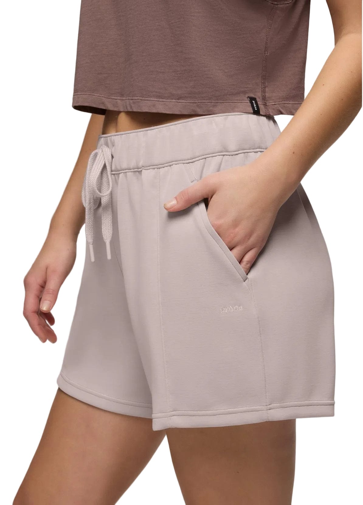 prAna 185 prAna Women's Shea Soft High Rise Short Almond