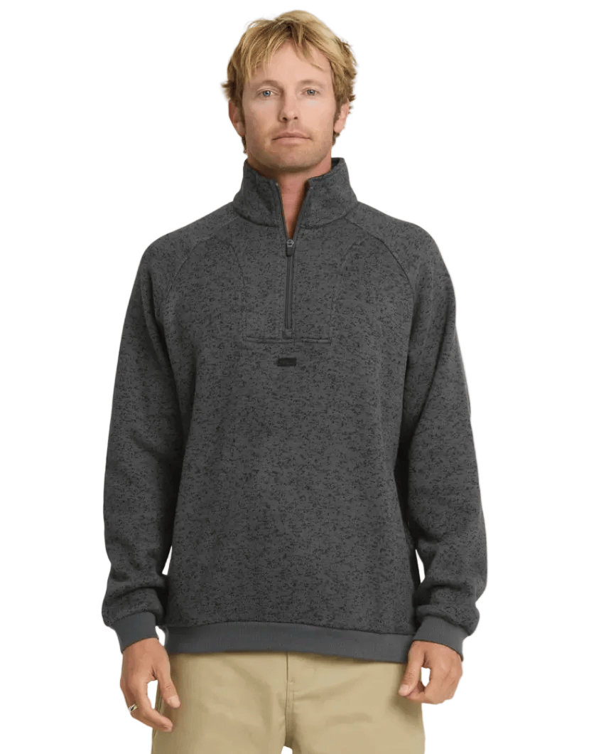 Quiksilver Men’s Apparel > Fleece & Midlayers Quiksilver Men's Keller Half Zip Mock Black Heather
