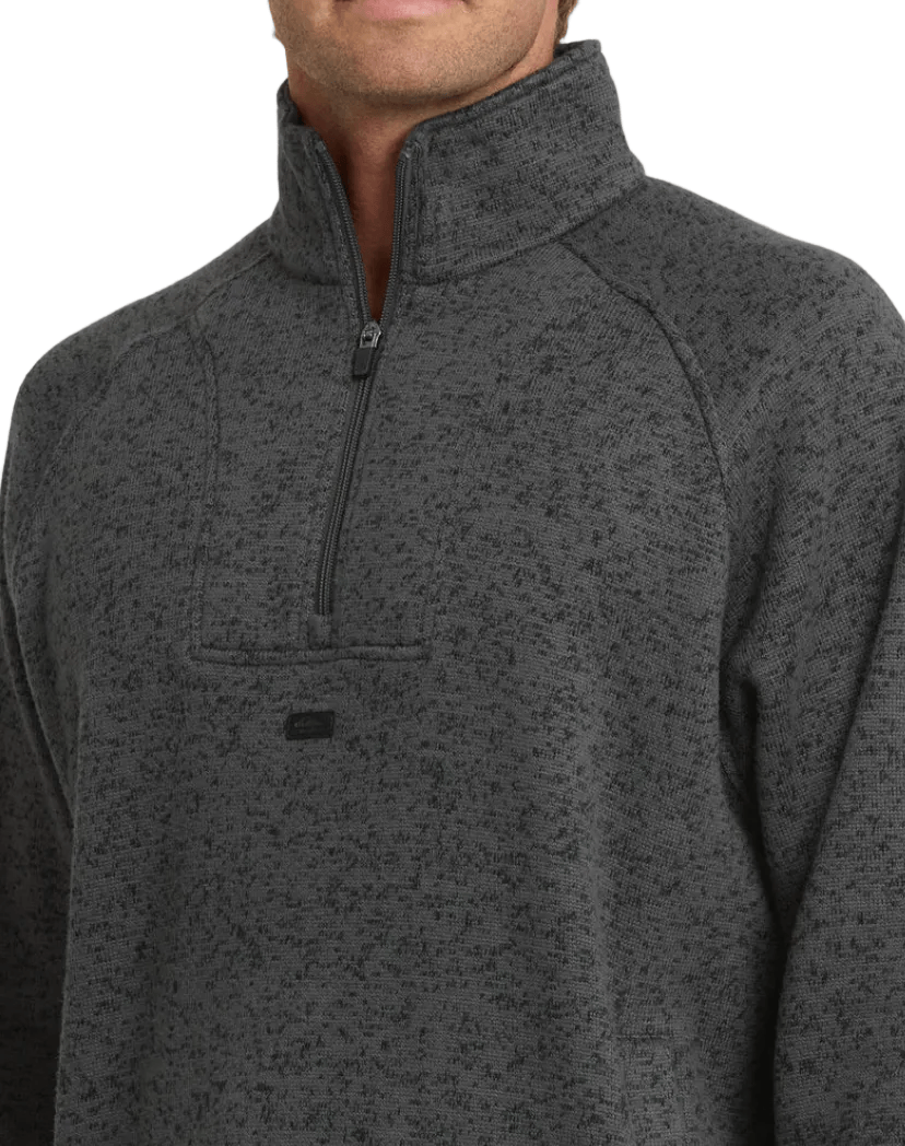 Quiksilver Men’s Apparel > Fleece & Midlayers Quiksilver Men's Keller Half Zip Mock Black Heather