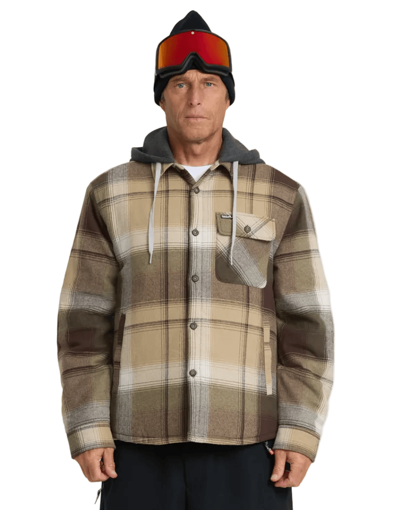 Quiksilver Men’s Apparel > Sweatshirts & Hoodies Quiksilver Men's Mantra Hooded Flannel Kelp