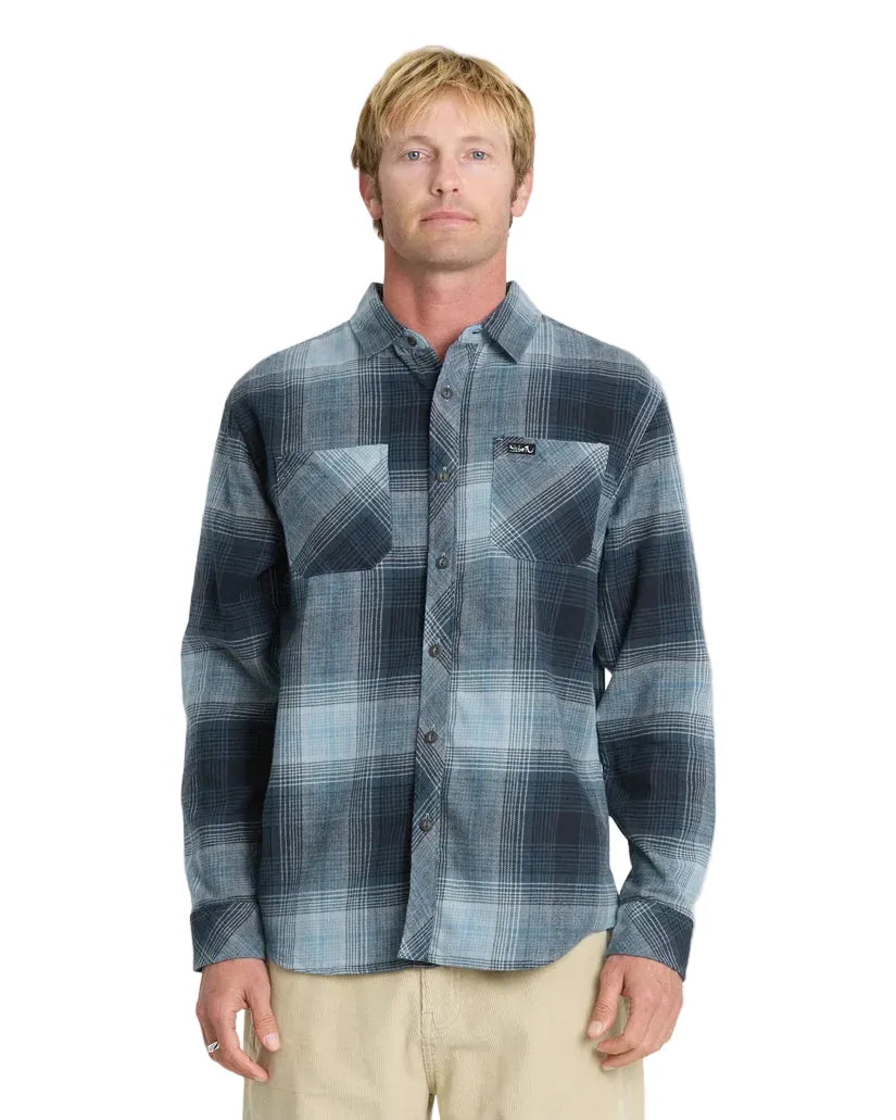 Quiksilver Men's Apparel > Wovens and Flannels Quiksilver Men's Avalon Flannel Dark Denim