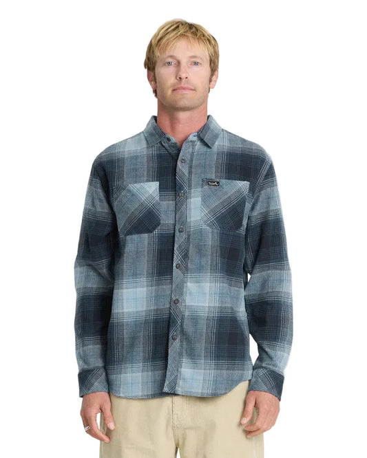 Quiksilver Men's Apparel > Wovens and Flannels Quiksilver Men's Avalon Flannel Dark Denim