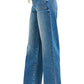 Risen Women’s Apparel > Denim Risen Jeans High Rise Wide Baggy Jeans with Tie Detail