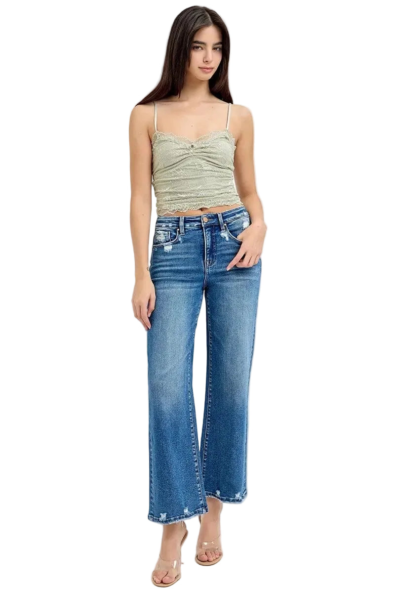 Risen Women’s Apparel > Denim Risen Jeans Tummy Control High Rise Wide Flare Jean