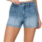 Risen High Rise Front Seam Detail Shorts RDS6239 - Brekken's