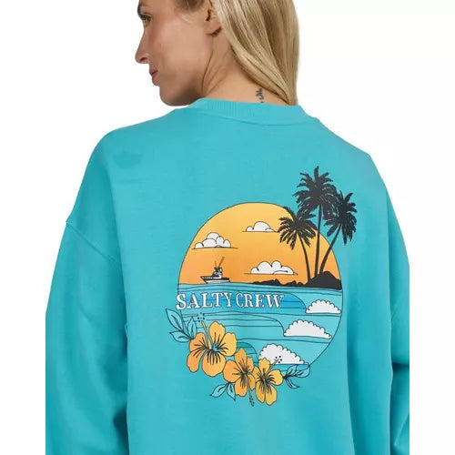 Salty Crew 175 Salty Crew Women’s Sunset Crew Turquoise