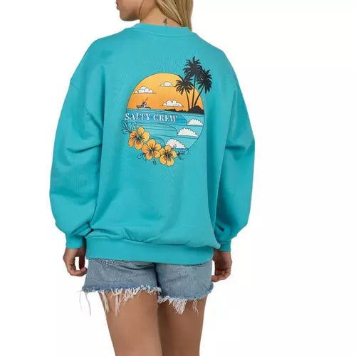 Salty Crew 175 Salty Crew Women’s Sunset Crew Turquoise