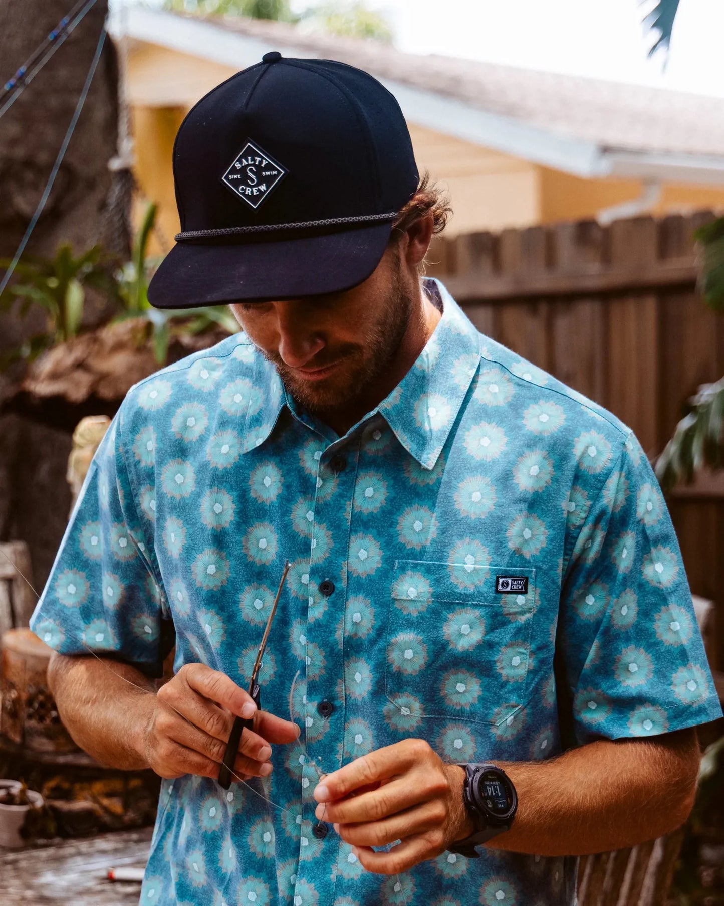 Salty Crew 502 Salty Crew Men's Crew SS Button Up Slate