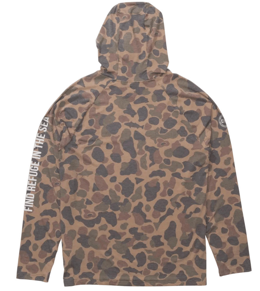 Salty Crew Men's Apparel > Tops Salty Crew Men's Mariner Lite UV Hood Tan Camo