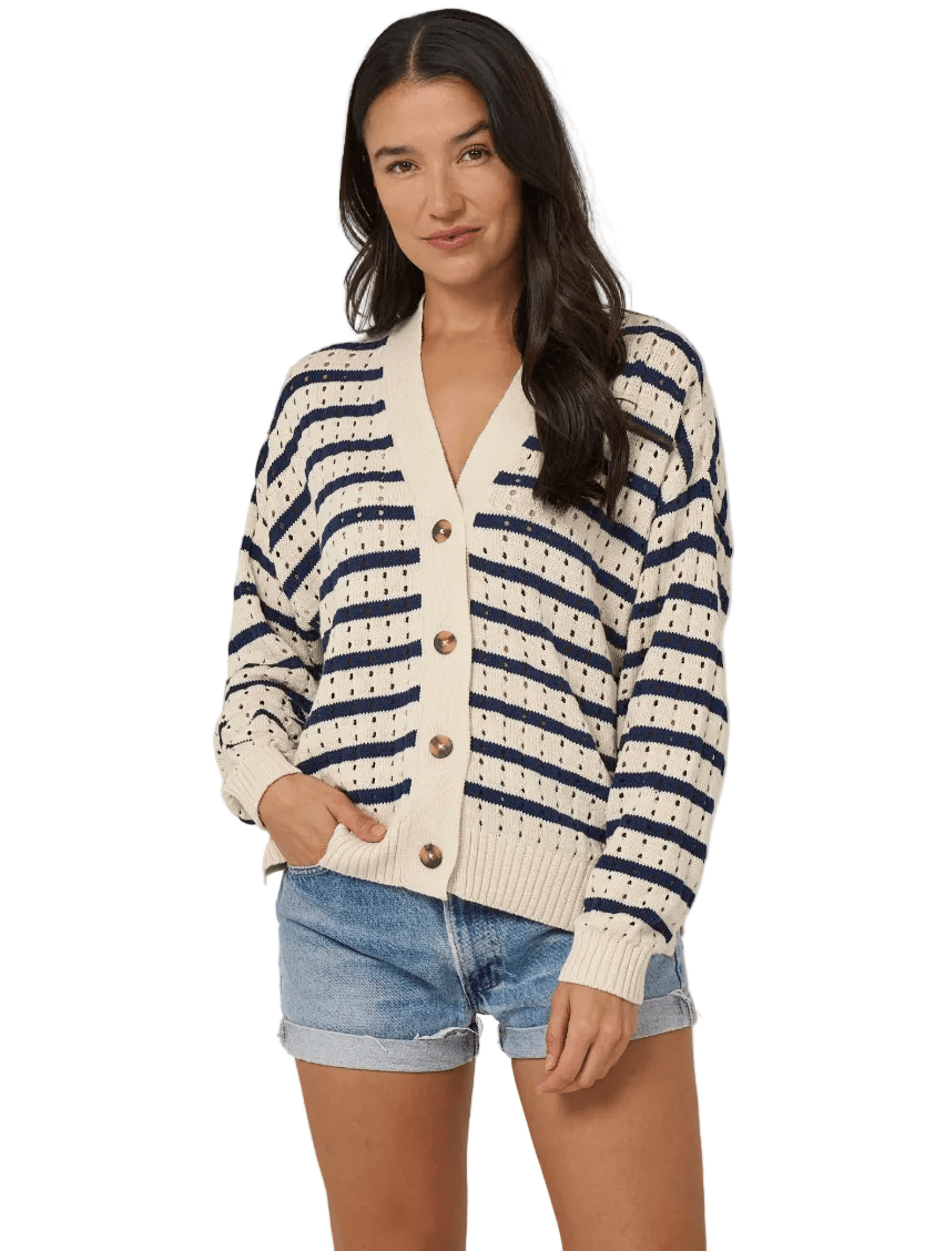 Salty Crew Women's Apparel > Sweaters Salty Crew Women's Captains Cardigan Off White