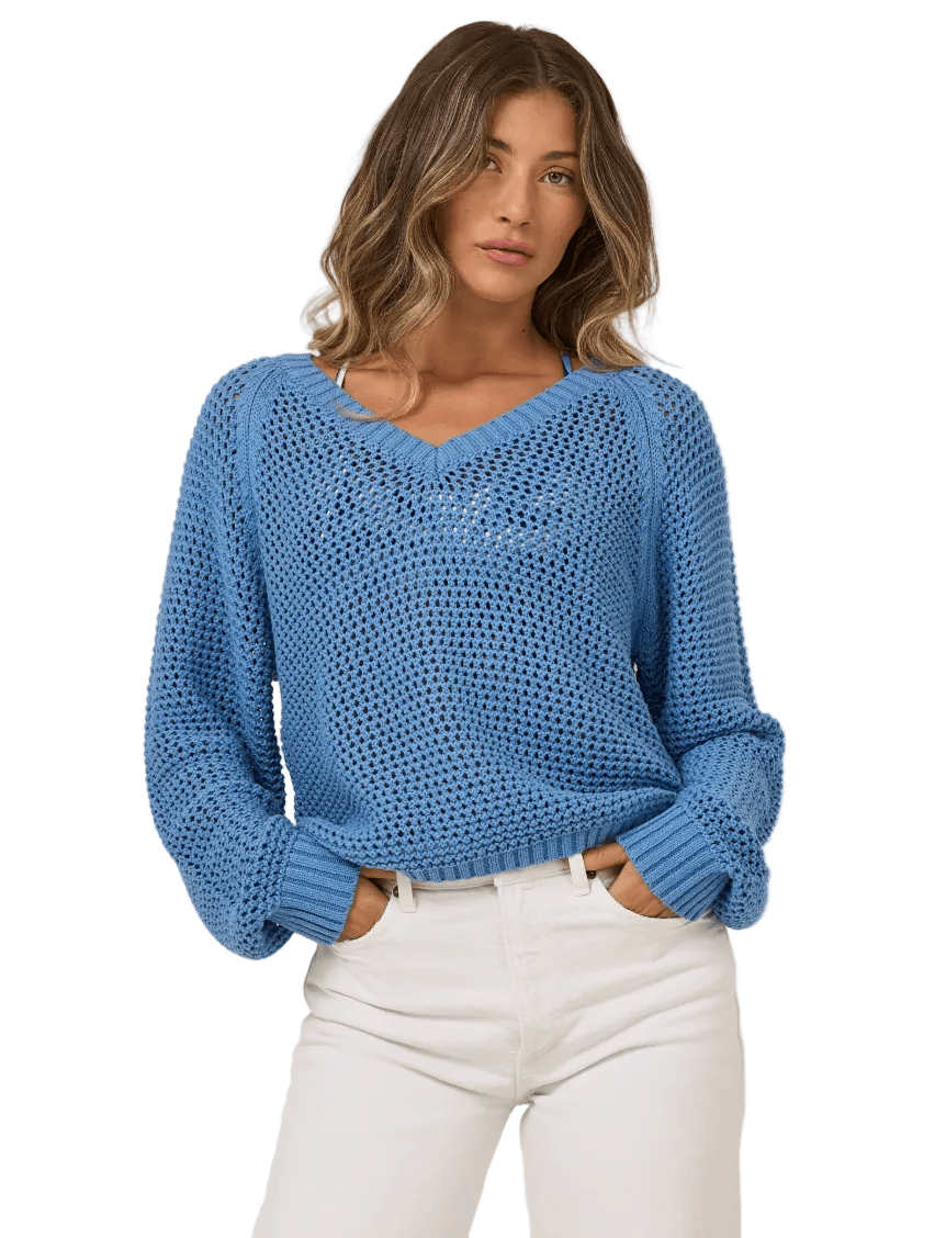 Salty Crew Women's Apparel > Sweaters Salty Crew Women's Surge Sweater Ash Blue