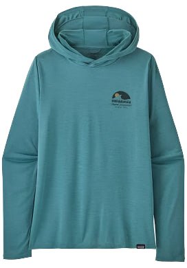 Patagonia Women's Cap Cool Daily Graphic Hoody Applied Imagination: Wetland Blue X - Dye - Brekken's