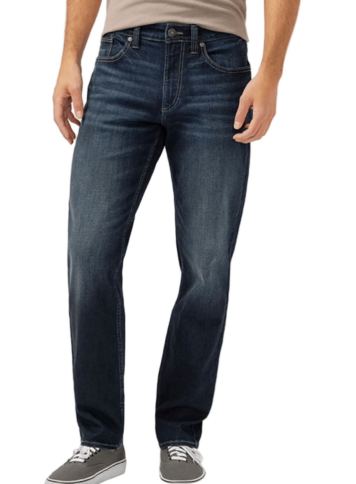 Silver 404 Silver Men’s Eddie Athletic Fit Tapered Leg Jeans M63915EFS358