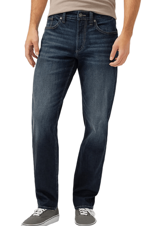 Silver 404 Silver Men’s Eddie Athletic Fit Tapered Leg Jeans M63915EFS358